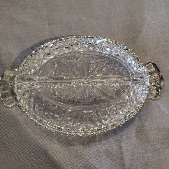 **vintage** 2-Part Relish Dish Stars & Bars by ANCHOR HOCKING - Picture 5 of 5